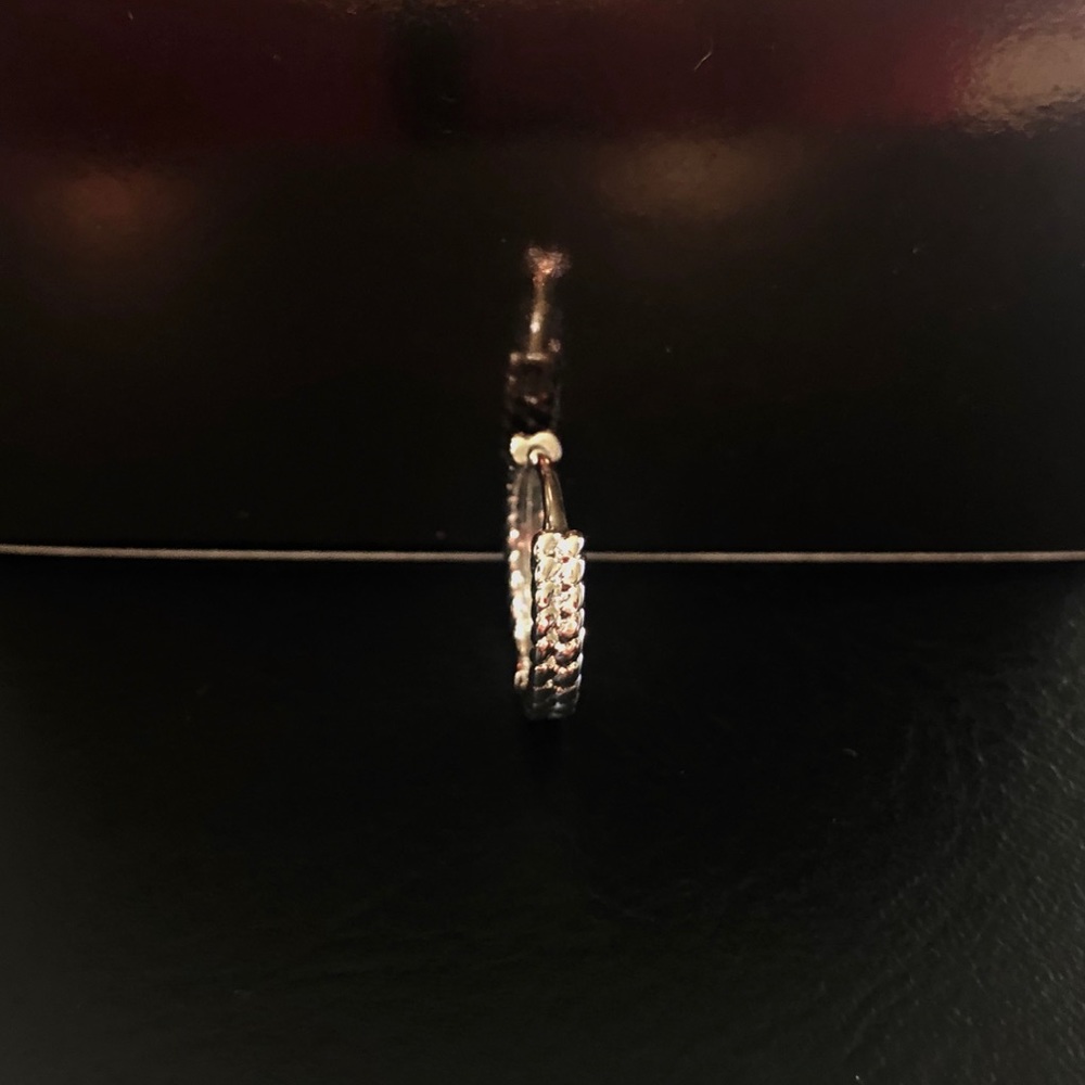 Silver hoop earring